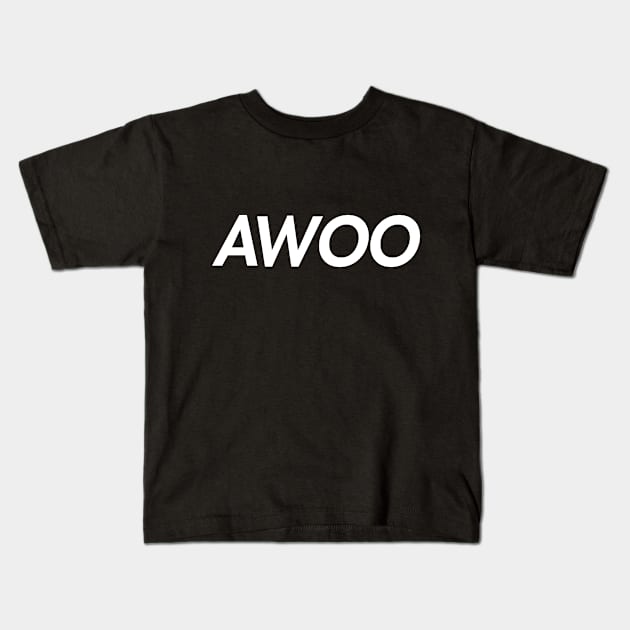 Awoo Wolf Wolves Cute Furry Furries Kids T-Shirt by Mellowdellow